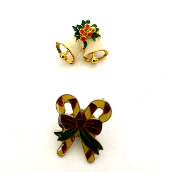 Lot of 6 Vintage Small Christmas/Holiday Lapel Pins - Picture 2 of 4